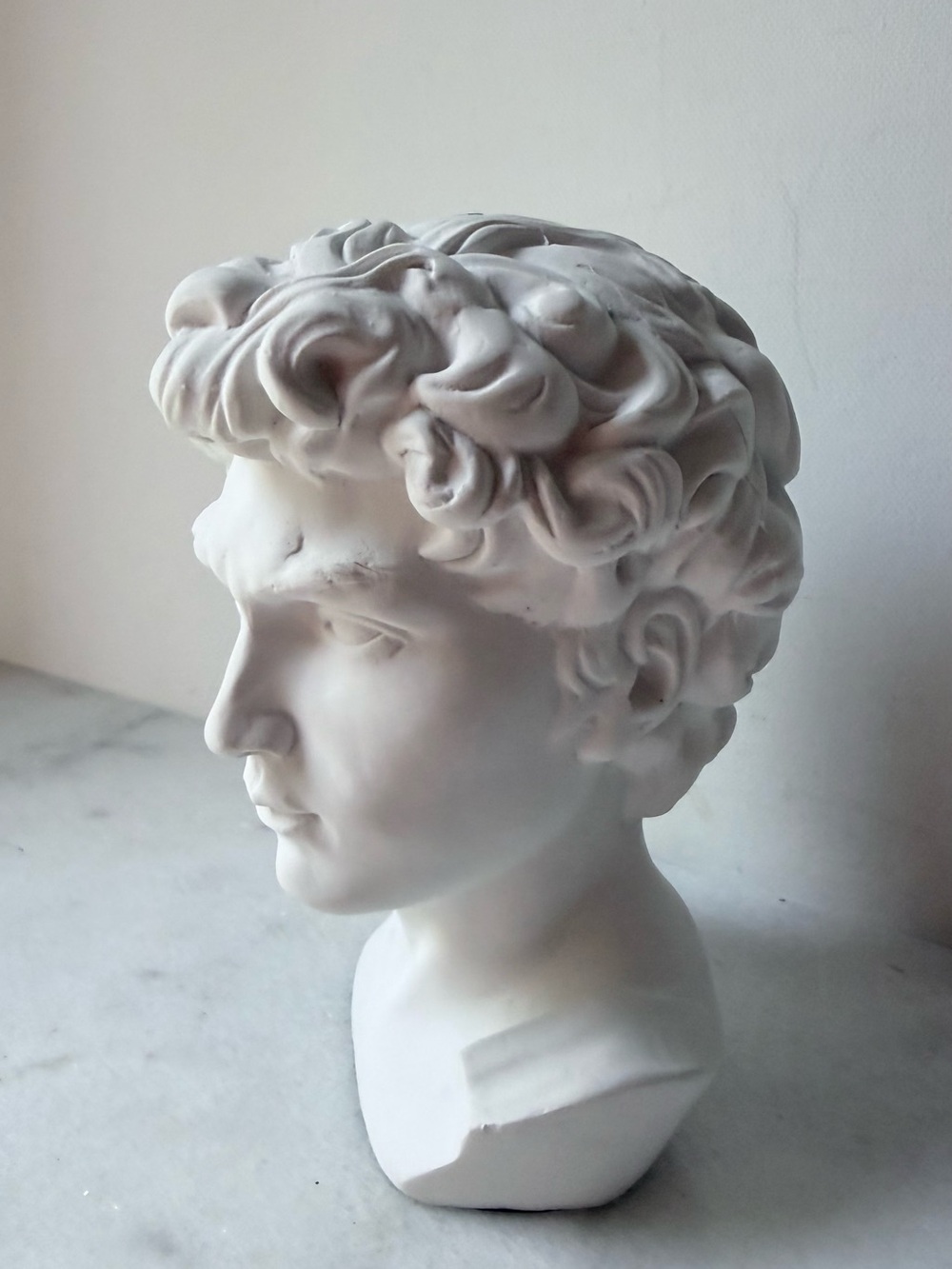 David Classical Marble David head Bust Sculpture - Picture 6 of 12